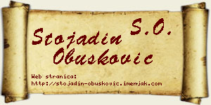Stojadin Obušković vizit kartica